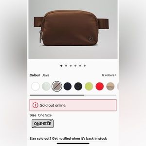 Lululemon | Java Belt Bag | FREE SHIPPING